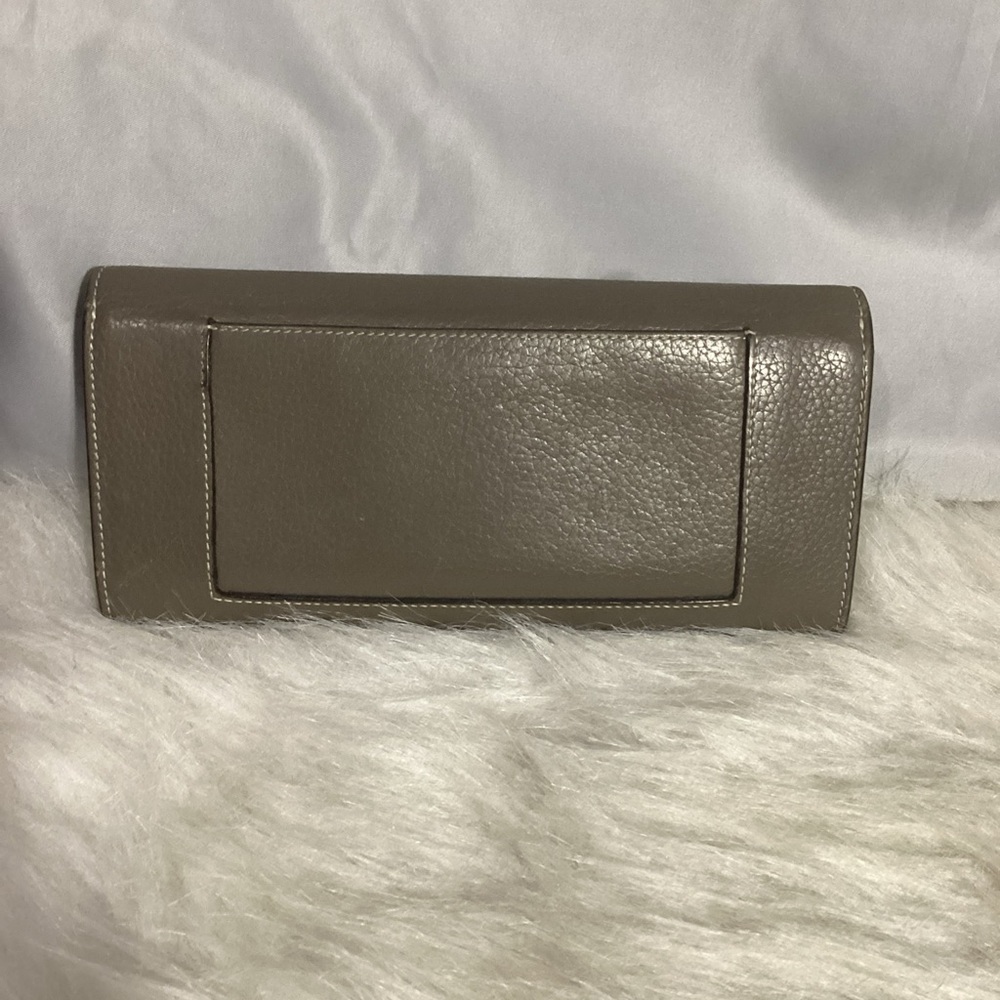 Celine Long Taupe Snap Wallet with COA - Picture 3 of 16